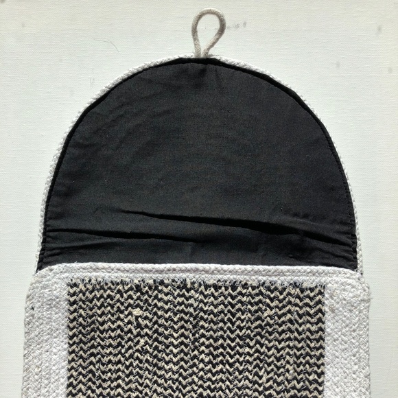 Black & White Hand Woven Clutch - Picture 2 of 2
